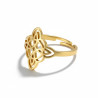 Bague ajustable nœud de sorcière doré Acier