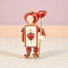 Broche dorée reine de coeur Alice