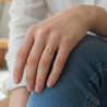 Bague ajustable dorée minimaliste étoile Plaqué or