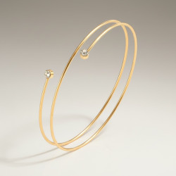 Bracelet de bras minimaliste strass doré