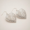Boucles d'oreilles coeur ajouré argent 925