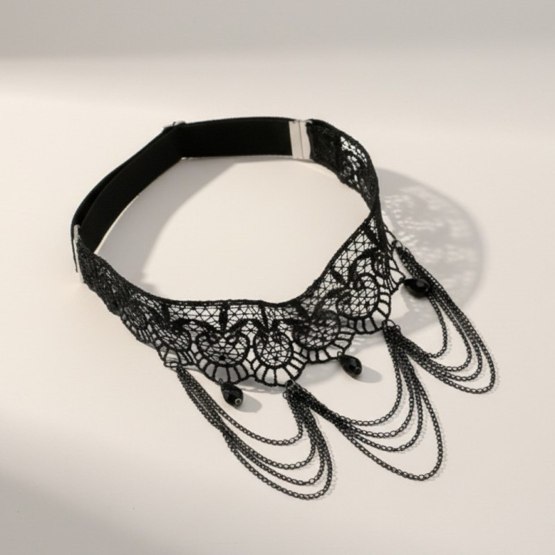 Chaîne de cuisse dentelle noire