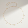Chaîne de taille dorée étoiles et strass