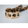 Bracelet doré foulard léopard
