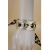 Bracelet doré foulard léopard