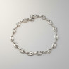 Bracelet homme grain de café argenté Acier