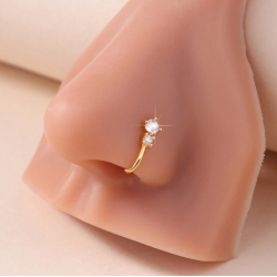 Bijou de nez doré zircon Plaqué or