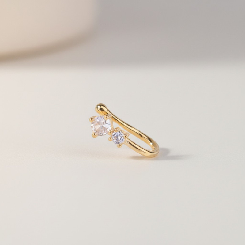 Bijou de nez doré zircon Plaqué or