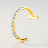 Anneau de lèvre doré zircon Plaqué or