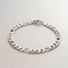 Bracelet homme mailles argentées Acier