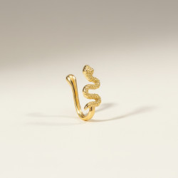 Bijou de nez doré serpent