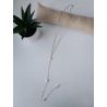 Collier de dos dorée coeur et perles