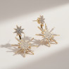 Boucles d'oreilles dorées étoiles étincelantes