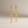 Boucles d'oreilles pendantes dorées coquillages Acier