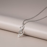 Collier argenté note de musique ajouré Acier