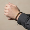 Bracelet homme oeil de tigre et hématite Acier