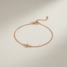 Bracelet doré croix zircon Plaqué or