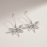Boucles d'oreilles libellule argentées