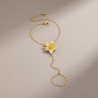 Bijou de main fleur dorée