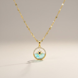 Collier doré mer étoilée Acier
