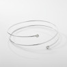 Bracelet de bras minimaliste strass argenté