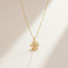 Collier doré fleur rotative Plaqué or
