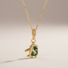 Collier doré avion et valise Plaqué or