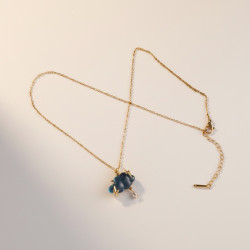 Collier doré nuage et éclair Plaqué or