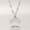 Collier argenté empreinte Acier