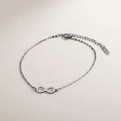 Bracelet argenté signe infini Acier