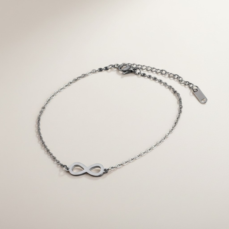 Bracelet argenté signe infini Acier