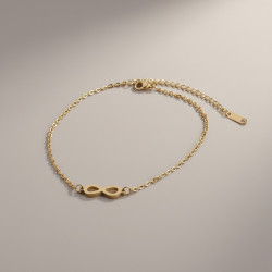 Bracelet doré signe infini Acier