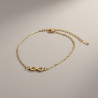 Bracelet doré signe infini Acier