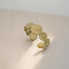 Bague ajustable dorée métal rond Acier