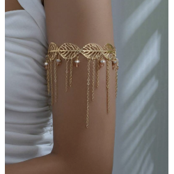 Bracelet haut de bras feuilles ajustable