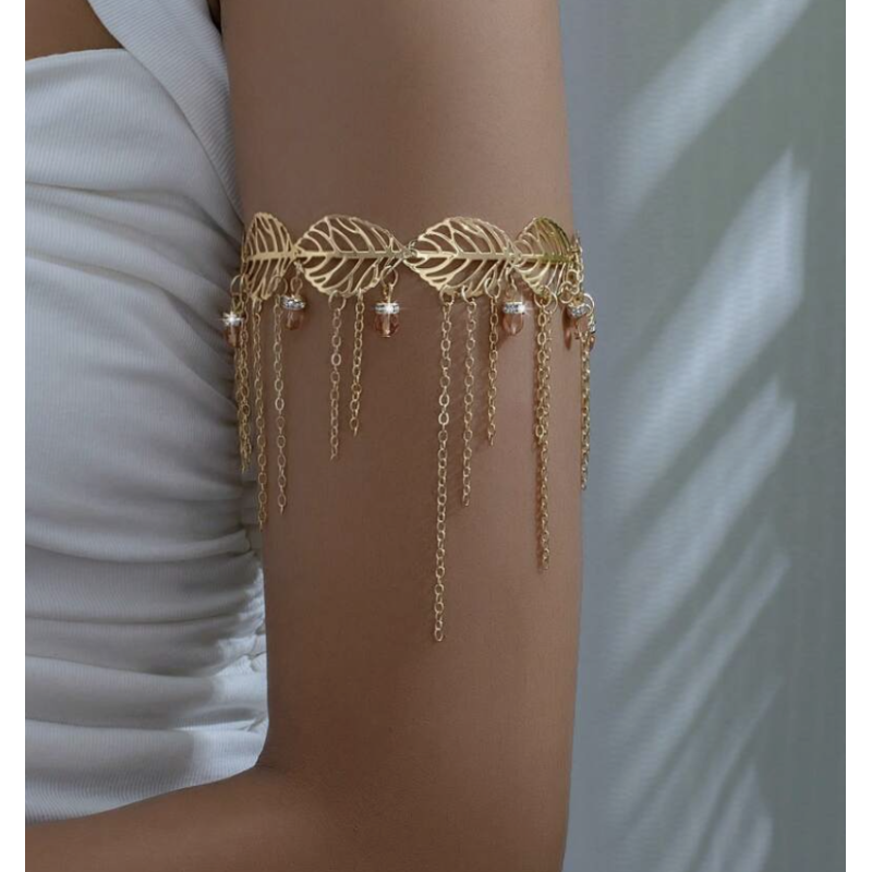 Bracelet haut de bras feuilles ajustable
