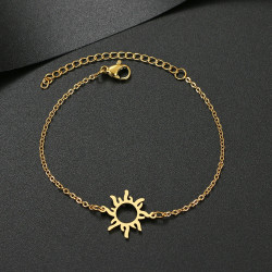 Bracelet doré soleil Acier