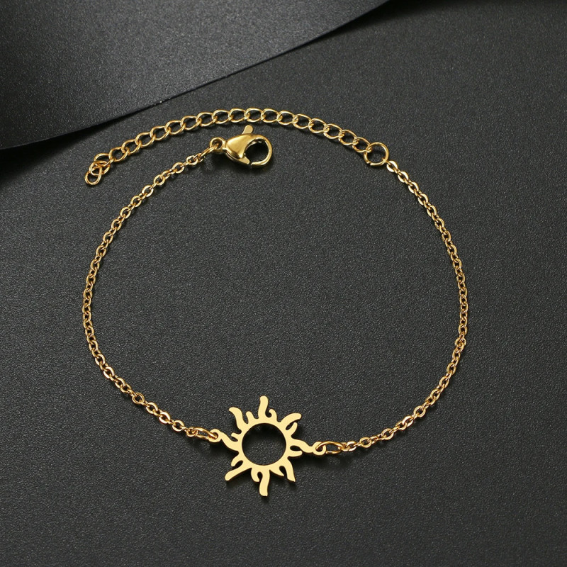 Bracelet doré soleil Acier
