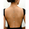 Collier de dos argenté papillons