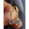 Boucles d'oreilles dorées zircon Plaqué or
