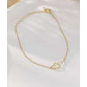 Bracelet doré coeurs entrelacés Acier