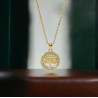 Collier doré arbre ajouré zircon Acier
