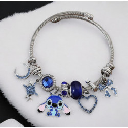 Bracelet argenté charms Stitch