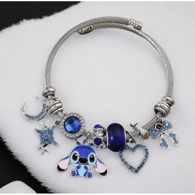 Bracelet argenté charms Stitch