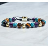Bracelet pierres naturelles colorées