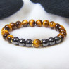 Bracelet oeil de tigre et hematite