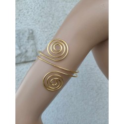 Bracelet de bras spirale doré