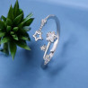 Bague ajustable argenté étoile et strass Acier