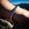 Bracelet argenté mailles régulière Acier