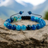 Bracelet coulissant pierres naturelles bleues